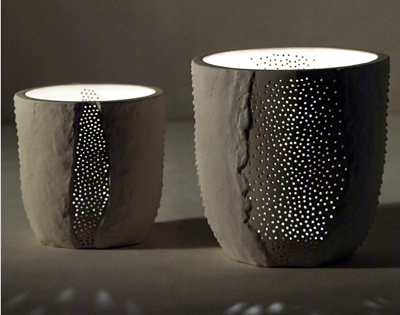 Shagreen Casted Candle Holder