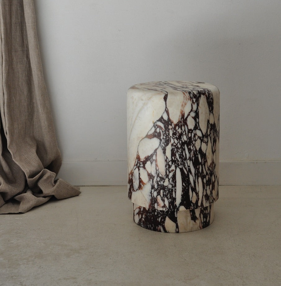 Tabou Stool, Calacatta Viola