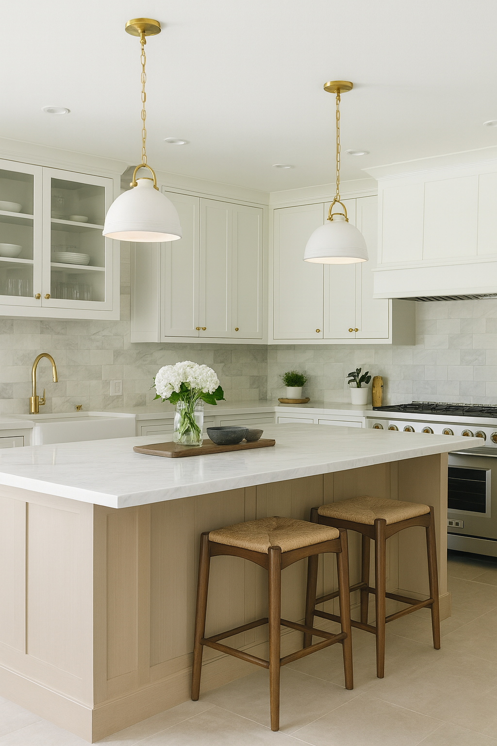 Eloise White Ceramic Pendant