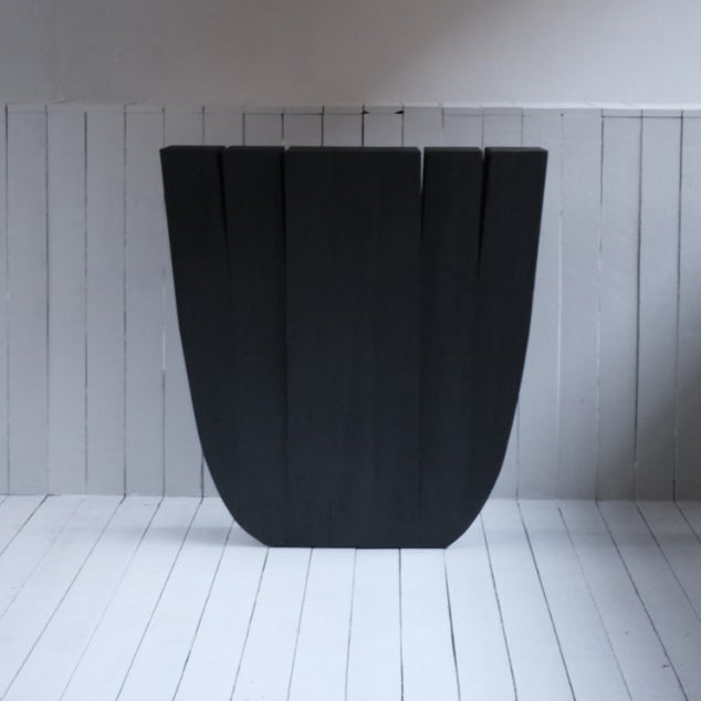 Hallway Table, Burned Iroko Wood
