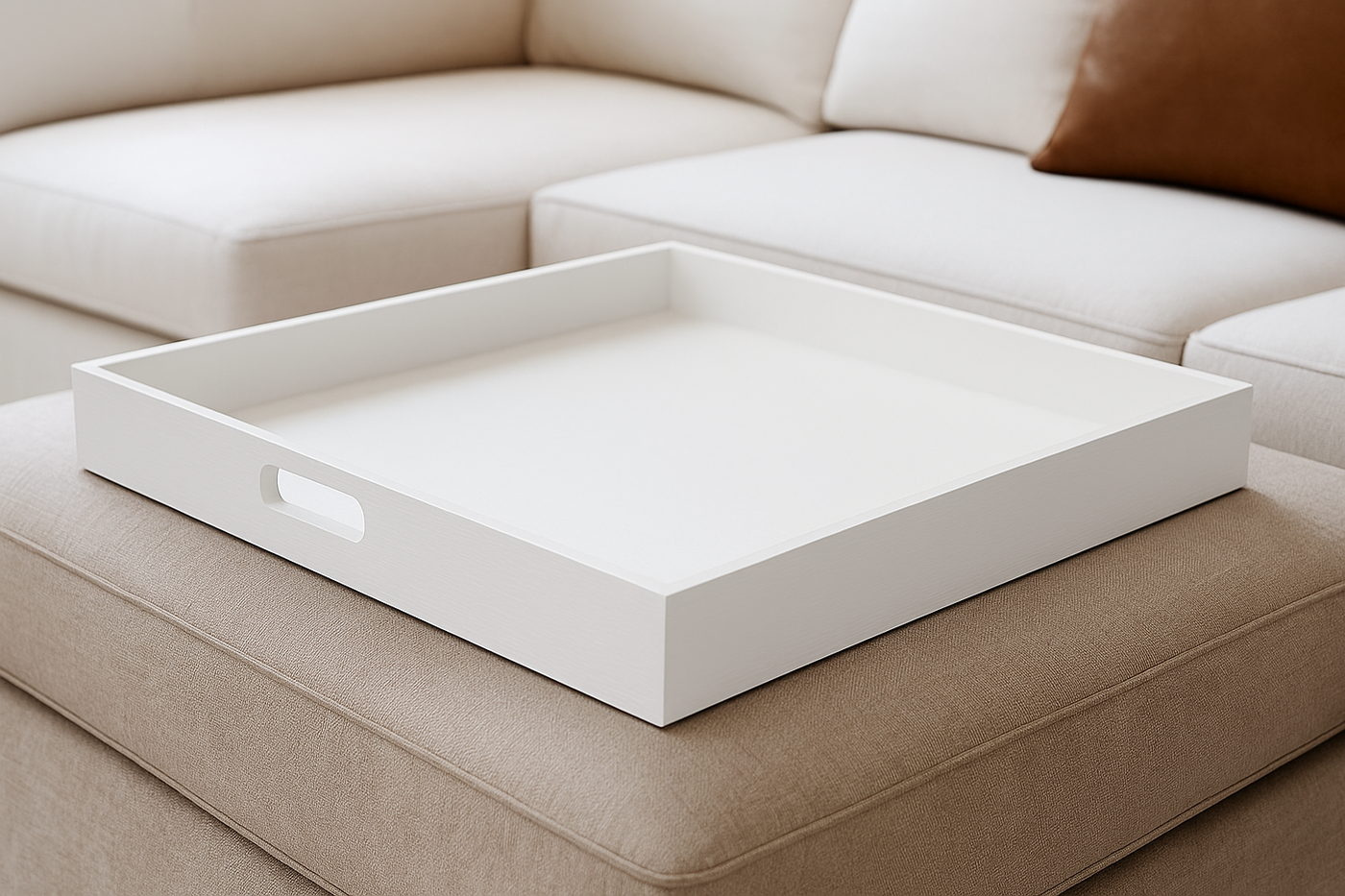 Ottoman Tray - White