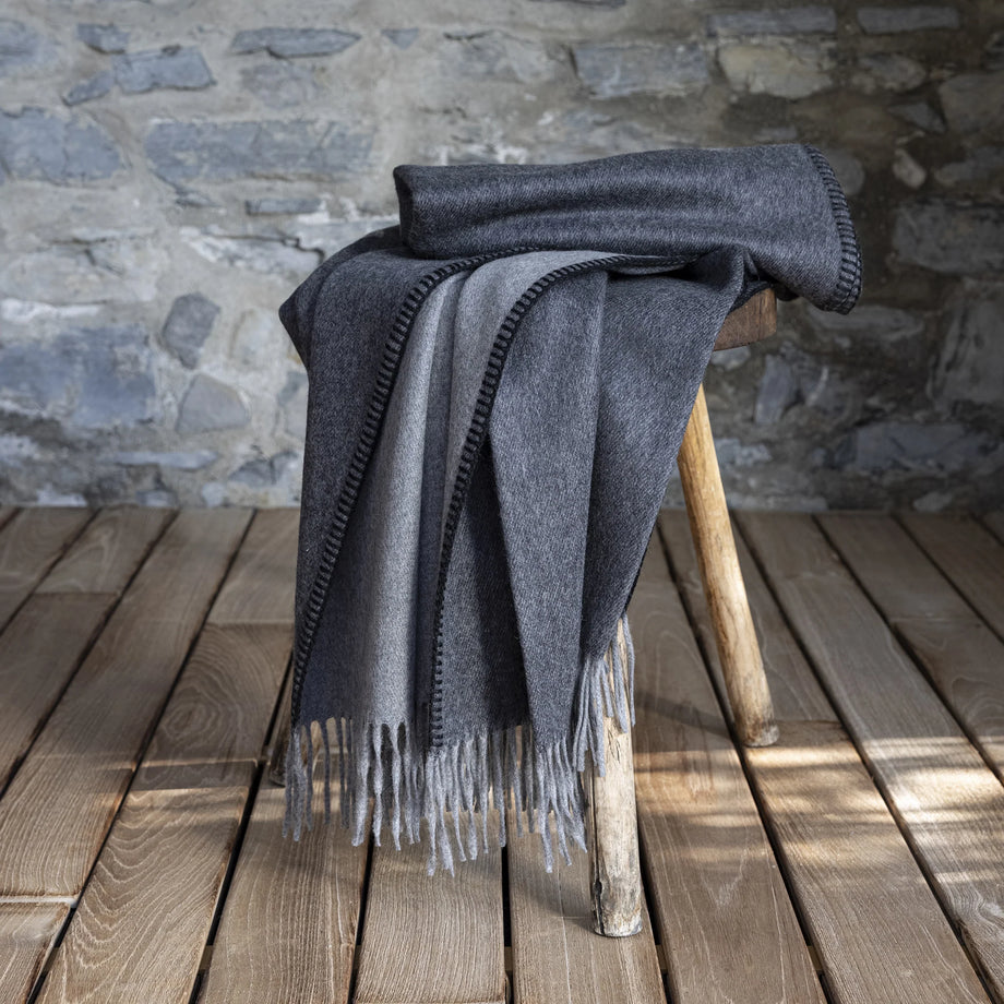 Sidney Plaid Cashmere Throw