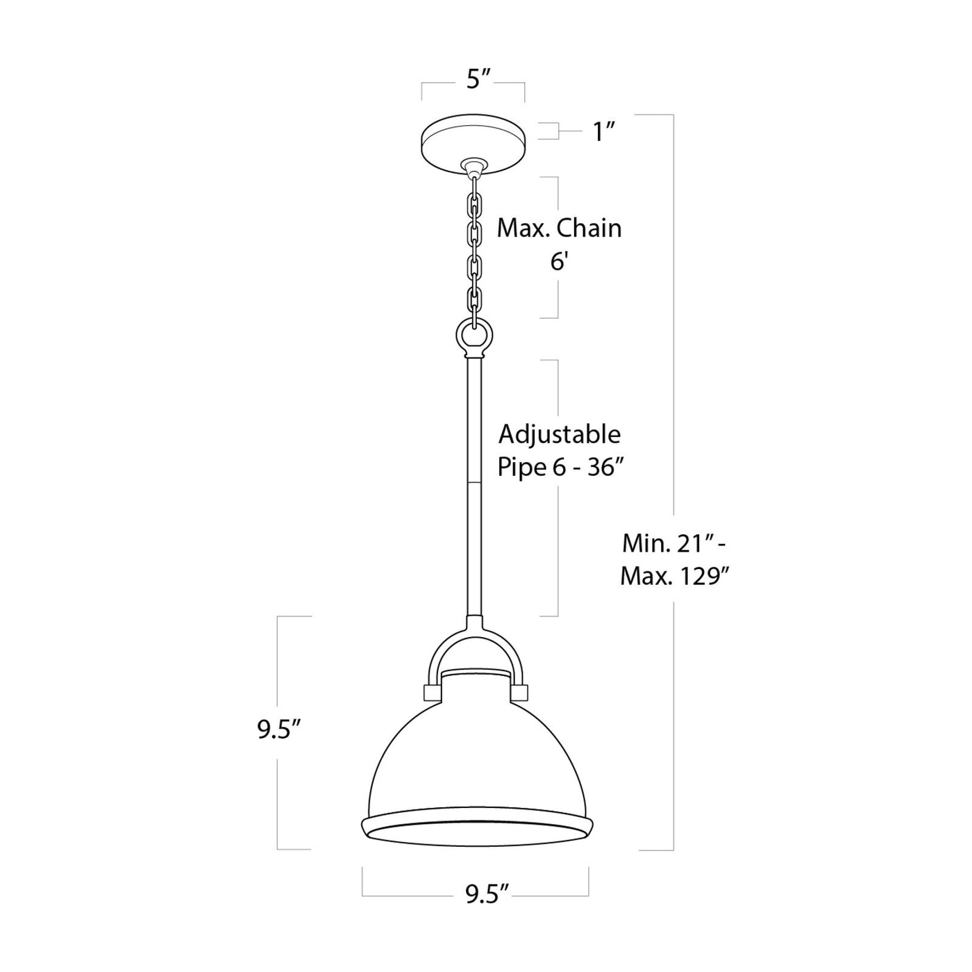 Eloise White Ceramic Pendant