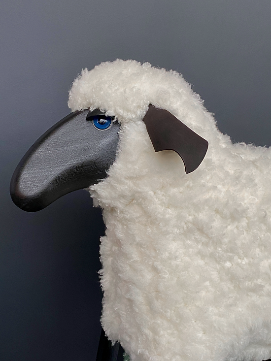 The Sheep Stool, Curly Hair White