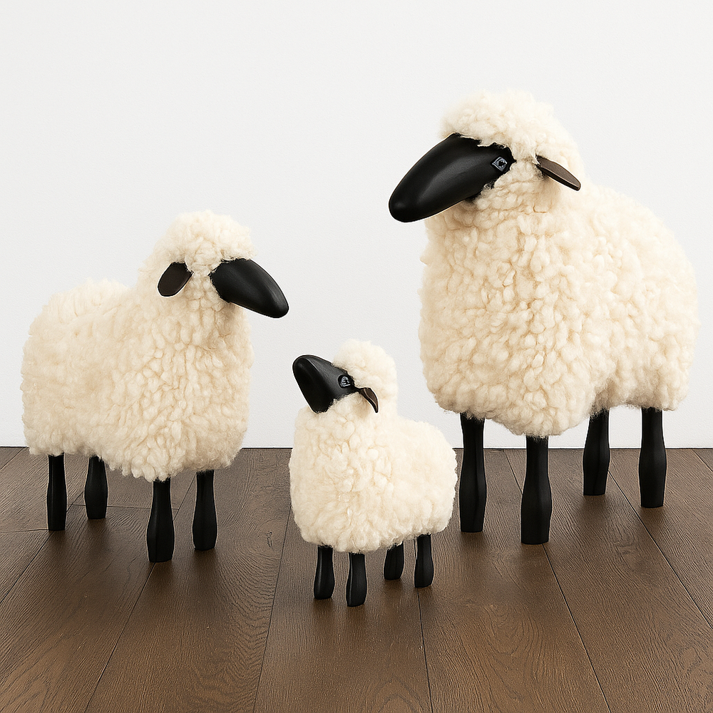 The Sheep Stool, Curly Hair White