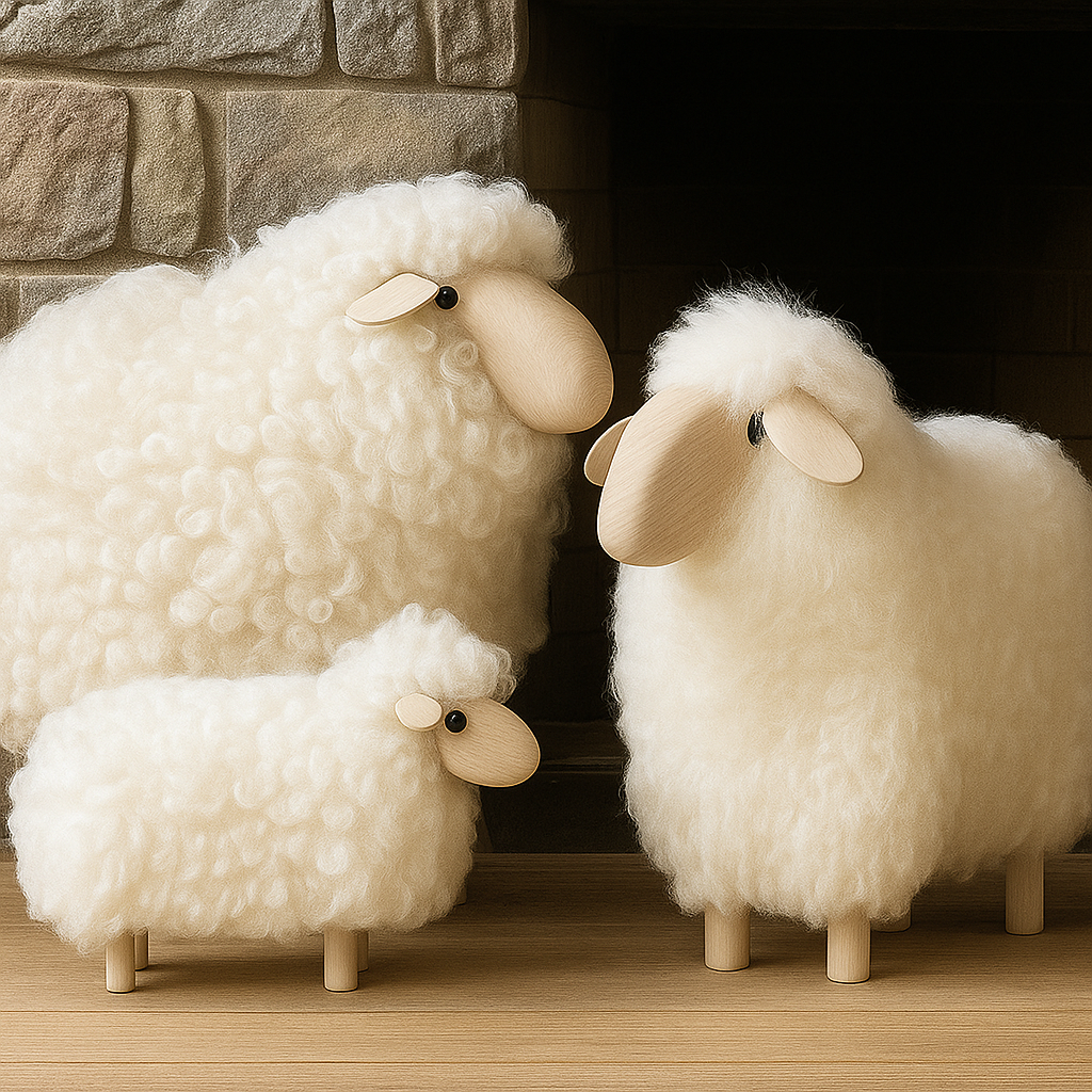 The Sheep Stool, Curly Hair White