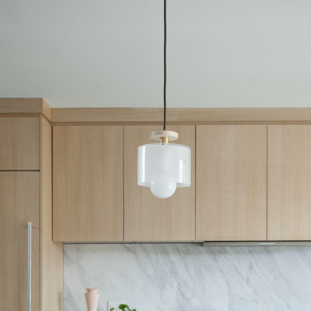 Pendant Spun, Single - Frosted Glass