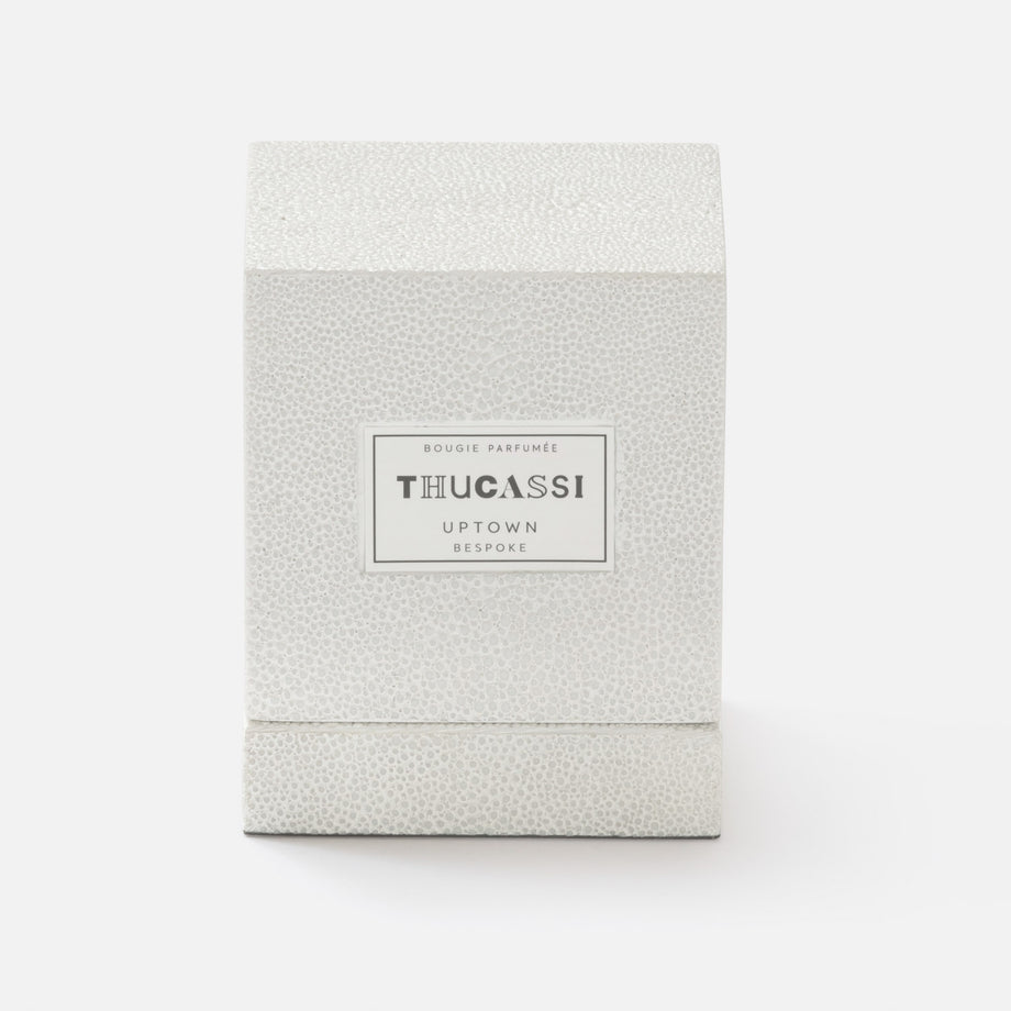 Uptown Candle, 2oz w/ Faux Shagreen Box & Tray