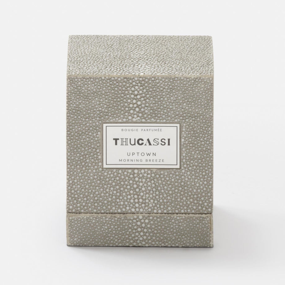 Uptown Candle, 2oz w/ Faux Shagreen Box & Tray