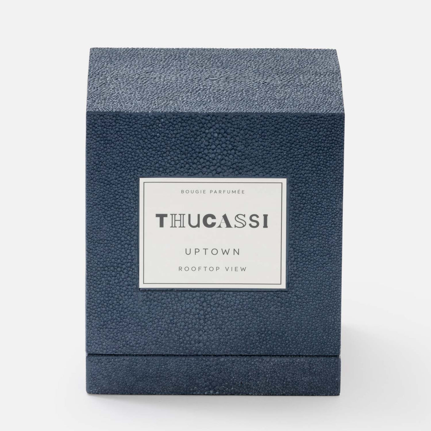 Uptown Candle, 8oz w/ Faux Shagreen Box & Tray