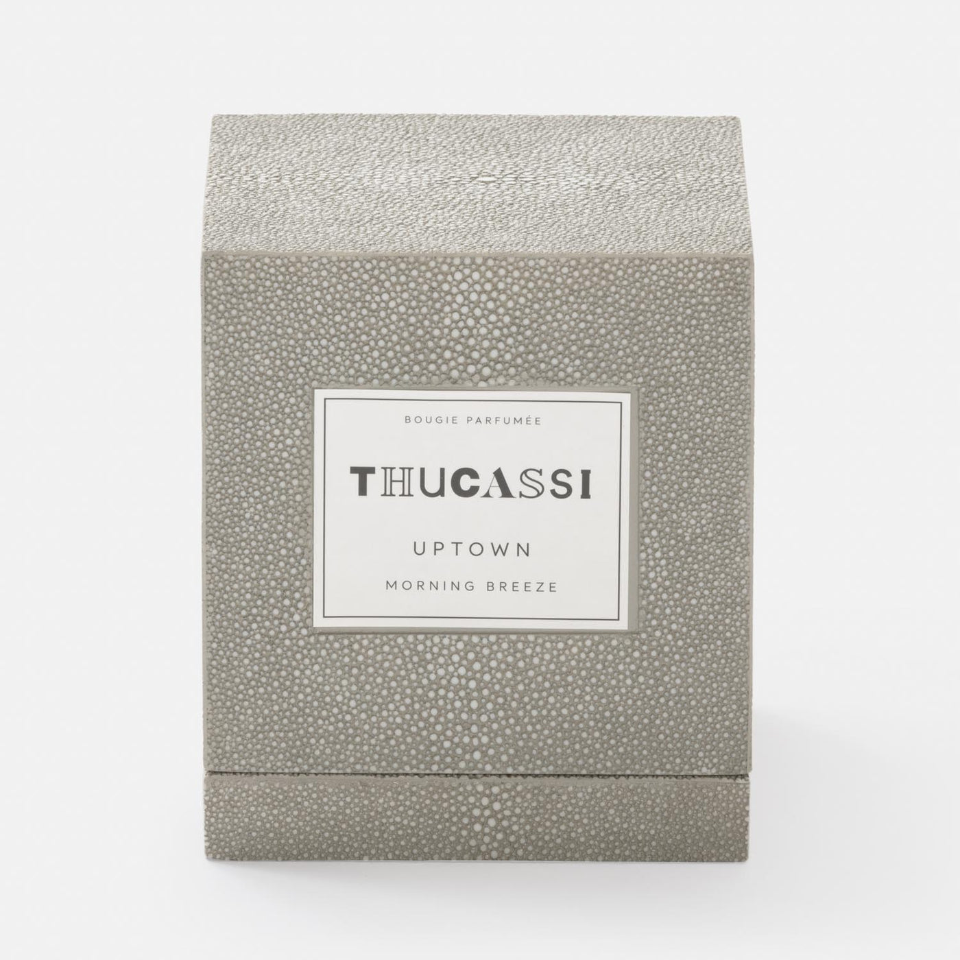 Uptown Candle, 8oz w/ Faux Shagreen Box & Tray
