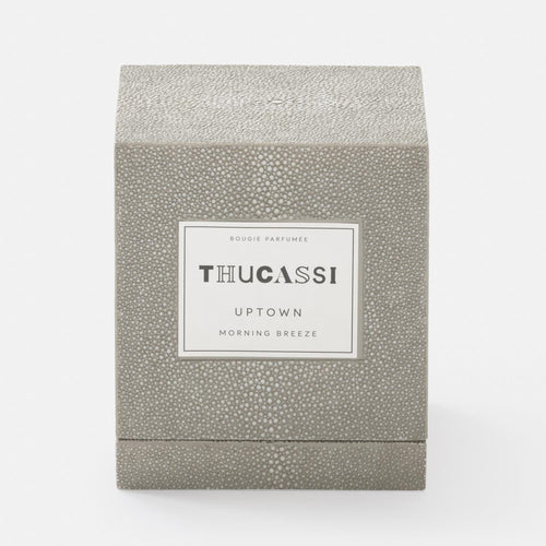 Uptown Candle, 8oz w/ Faux Shagreen Box & Tray