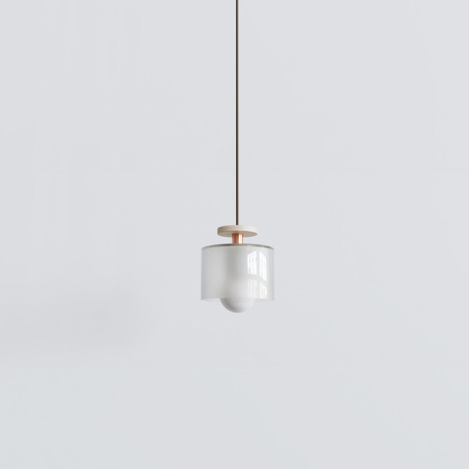 Pendant Spun, Single - Frosted Glass