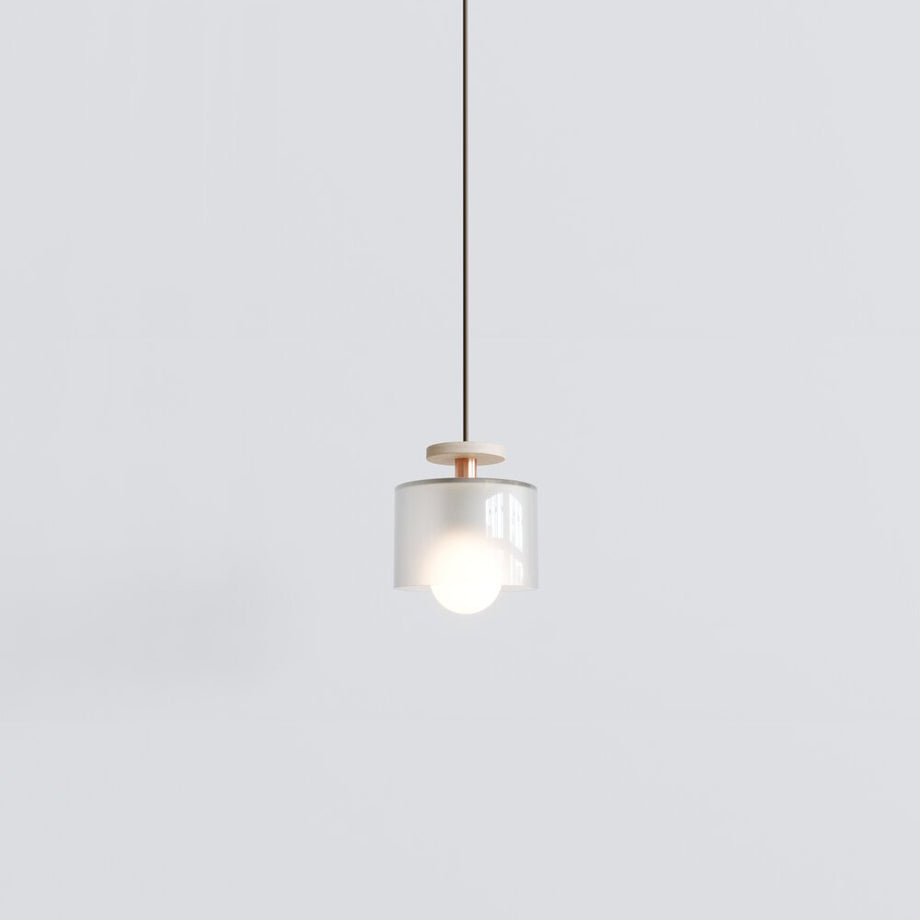 Pendant Spun, Single - Frosted Glass